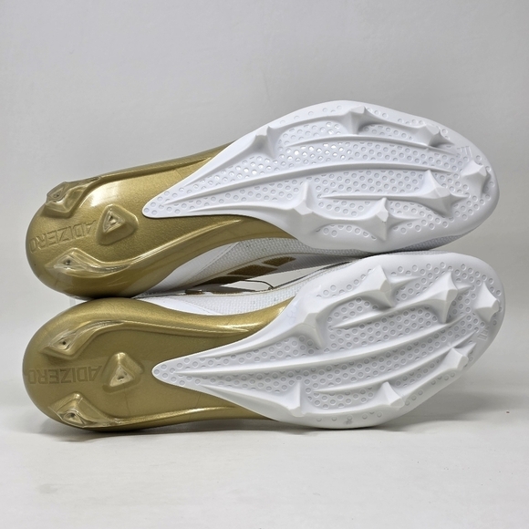 Adidas Adizero Electric Men\'s Size 12.5 White Gold Football Cleats IE4381 New main image 10